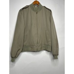 Vintage 70s USMC Pewter 2246 Lightweight Bomber Military Jacket Vietnam Size 42R